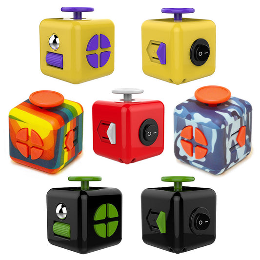 NeoHex™ 6-Sided Fidget Cube for Stress Relief - Multi-Functional Sensory Toy for Adults & Kids