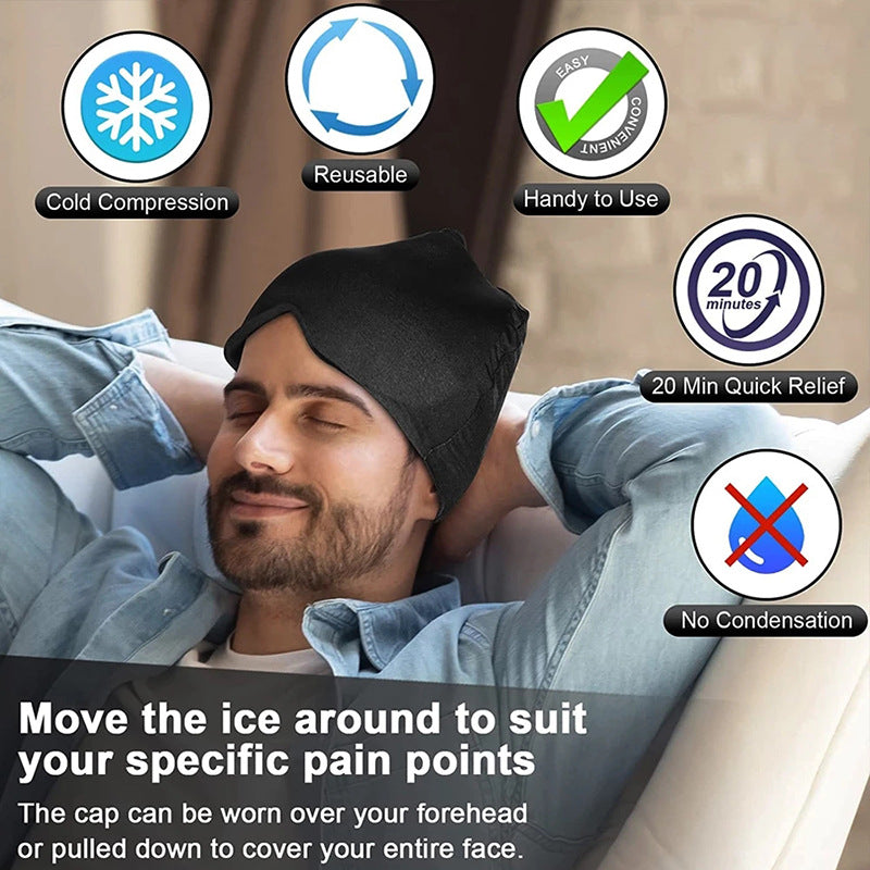 ChillEase™ Cold Therapy Cap - Comfortable Relief for Migraines, Headaches, and Cluster Headaches