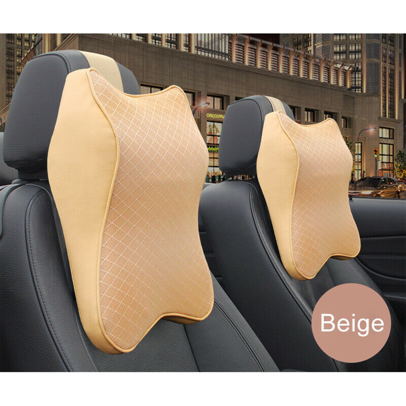Beige Memory Foam Neck Support for Driving Comfort