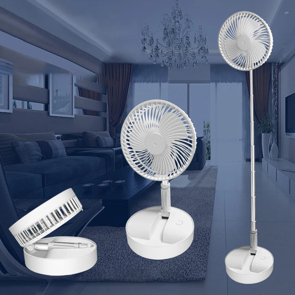 EaseAir™ Extendable Floor & Desktop Fan: Silent, Powerful, Portable