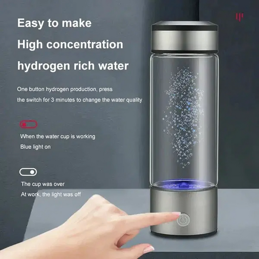 AquaRevive Glass Hydrogen Infuser: Enjoy antioxidant-rich hydration anywhere, anytime.
