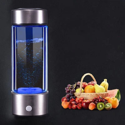Stylish AquaRevive Glass Hydrogen Infuser showcasing sleek black design.