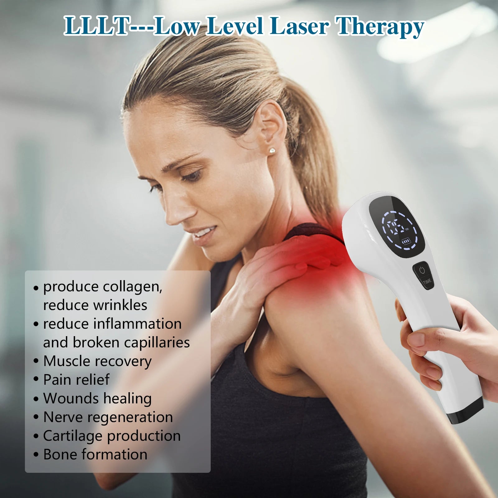 LaserHeal Handheld Cold Laser Therapy Device for rapid pain relief and enhanced healing - non-invasive and drug-free solution