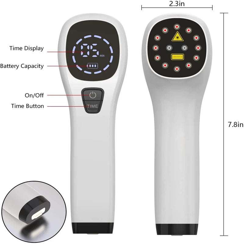 LaserHeal Cold Laser Therapy Device promoting cellular repair and ATP production for effective tissue recovery and skin rejuvenation