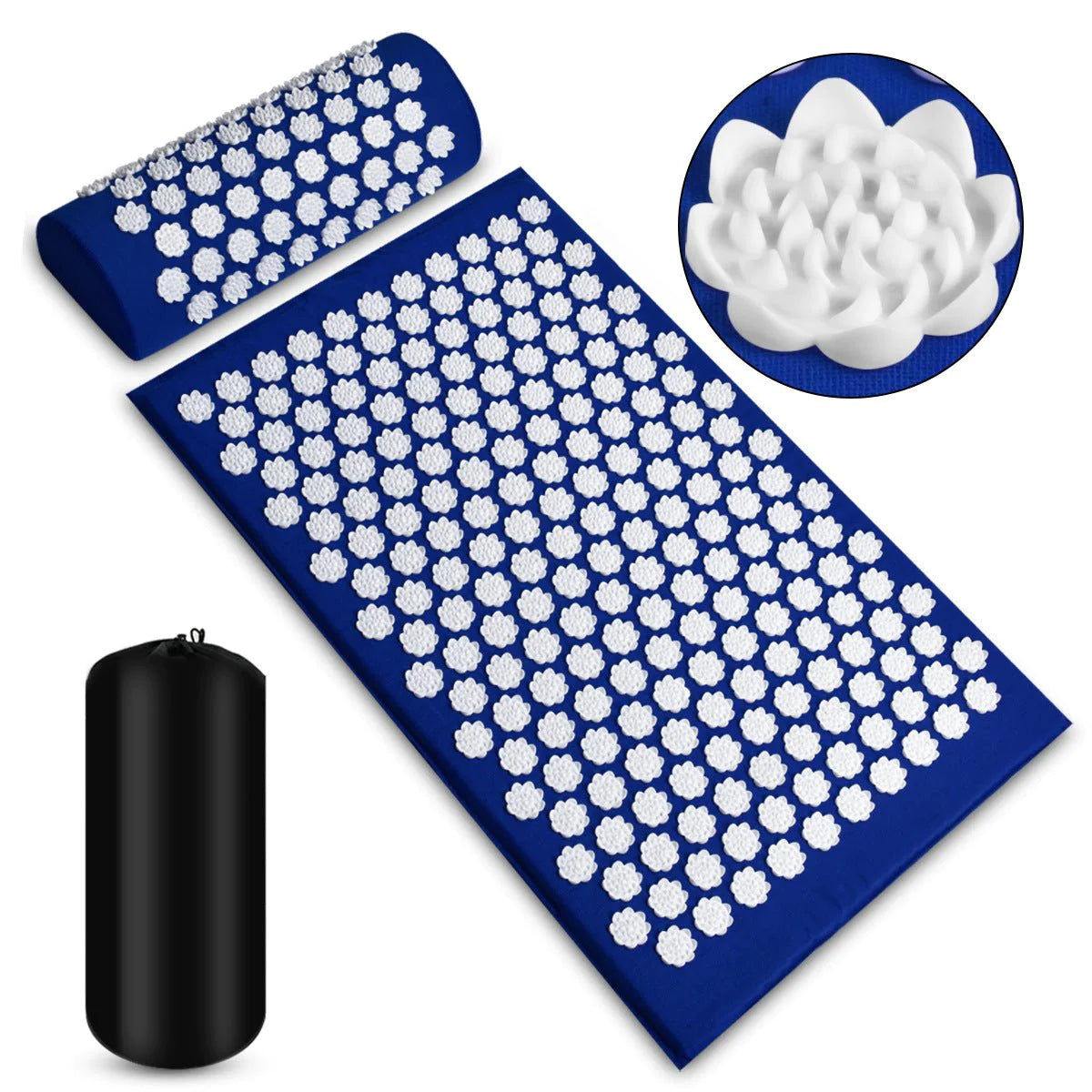 Lotus Acupressure Yoga Mat: Stress Relief & Discomfort Reduction - Eco-Friendly, Non-Slip Mat with Massage Points