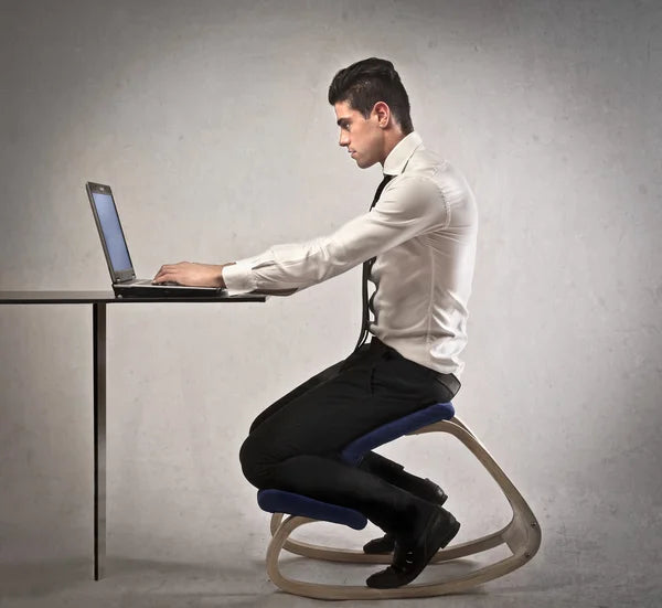 ErgoPosture™ - Ergonomic Wooden Kneeling Chair for All Heights Comfortable Home Office Seating