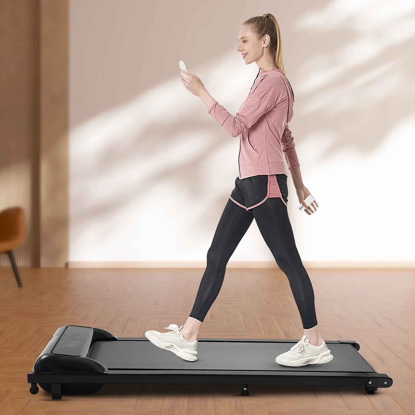 Portable Folding Walking Pad - Portable Electric Treadmill with Bluetooth & Remote Control