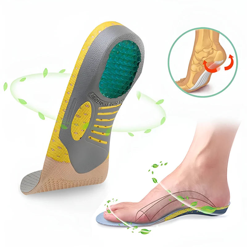 Unisex Orthotic Gel Insoles - Arch Support, Plantar Relief, Trim-to-Fit