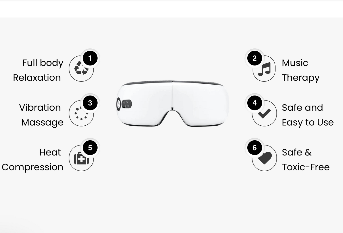 OcuCalm™ Smart Eye Massager - Gentle Air Pressure, Warmth & Vibration for Head Relaxation & Comfort