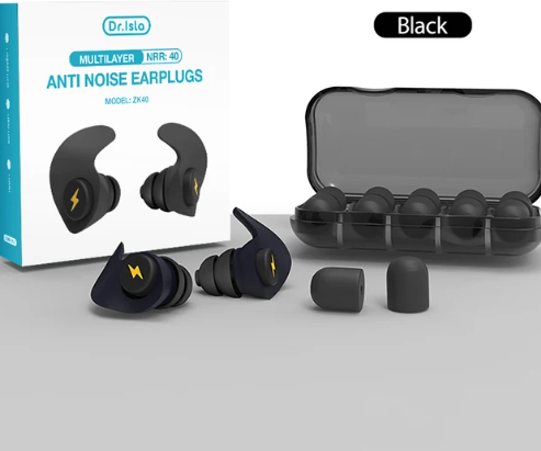 High-Quality Noise-Cancelling Sleep Earplugs - Comfortable Silicone for Deep Sleep and Snoring Relief