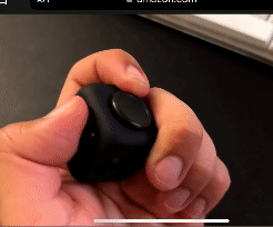 Carbon Black NeoHex Fidget Cube for Stress Relief