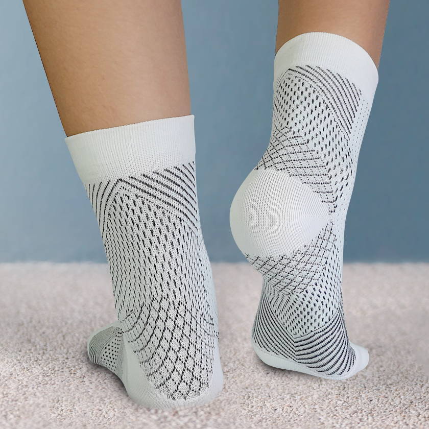 Compression socks promoting leg health and reducing swelling for active individuals
