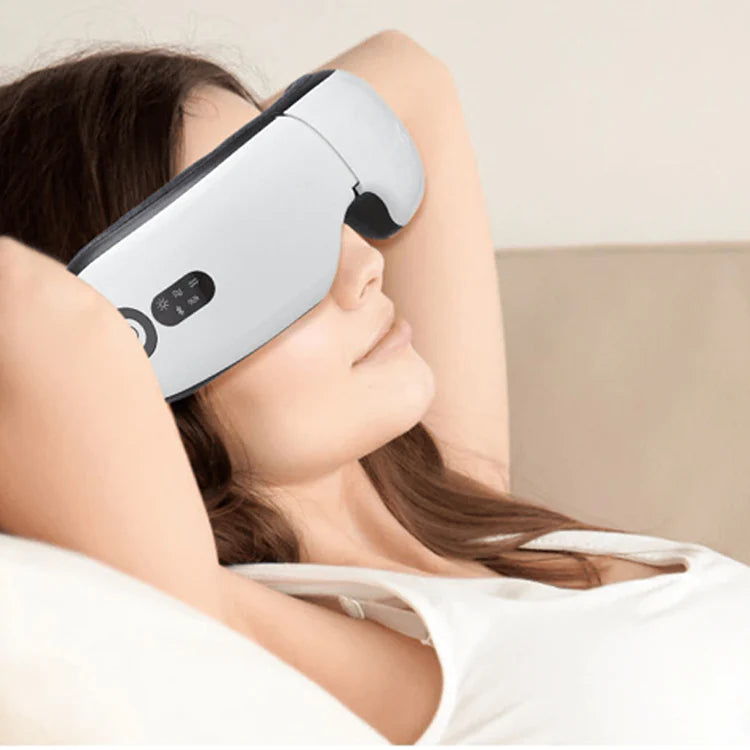 OcuCalm™ Smart Eye Massager - Gentle Air Pressure, Warmth & Vibration for Head Relaxation & Comfort