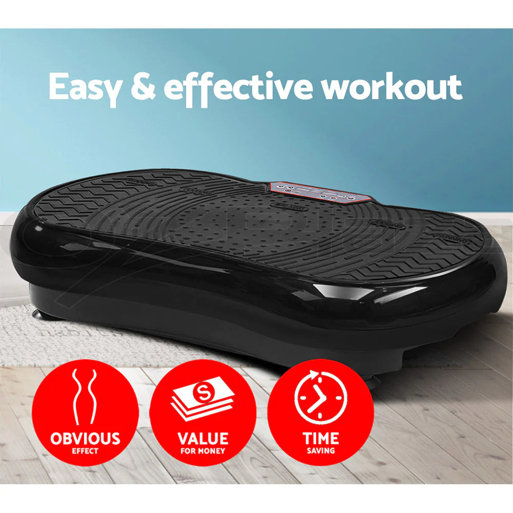 Compact Portable Vibration Machine for Weight Loss & Toning - Get Fit Home Machine Pack with Bands