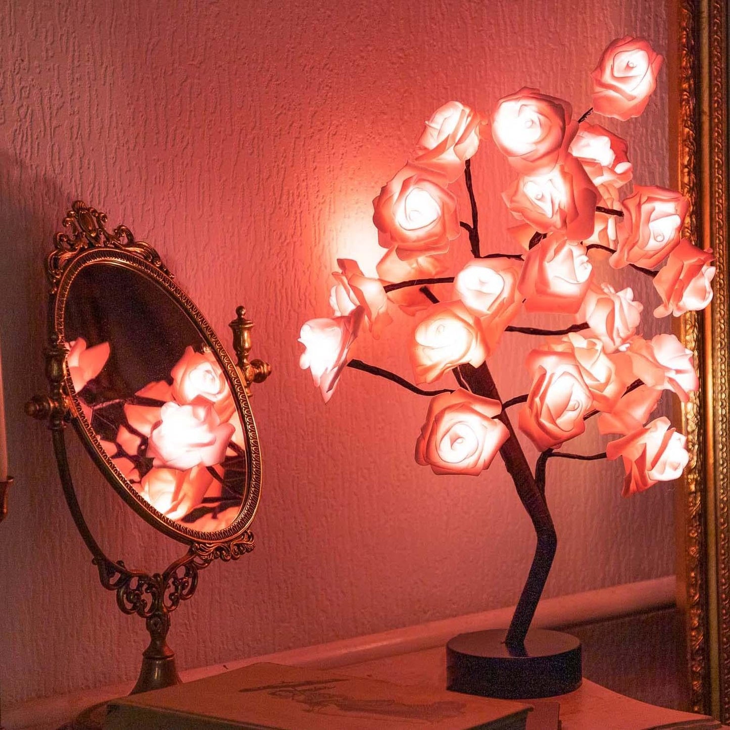 Enchanted Blossom Tree Lamp in Orange Color