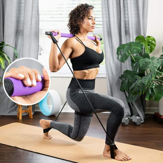 Adjustable Multi Functional Stretched Pilates Bar for Full Body