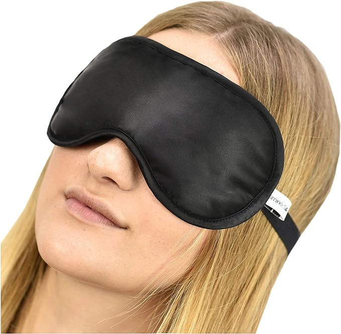 Woman Sleeping with 3D Sleeping Mask