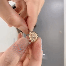 videoplaCute Sunflower Bee Fidget Ring for Girlsyback